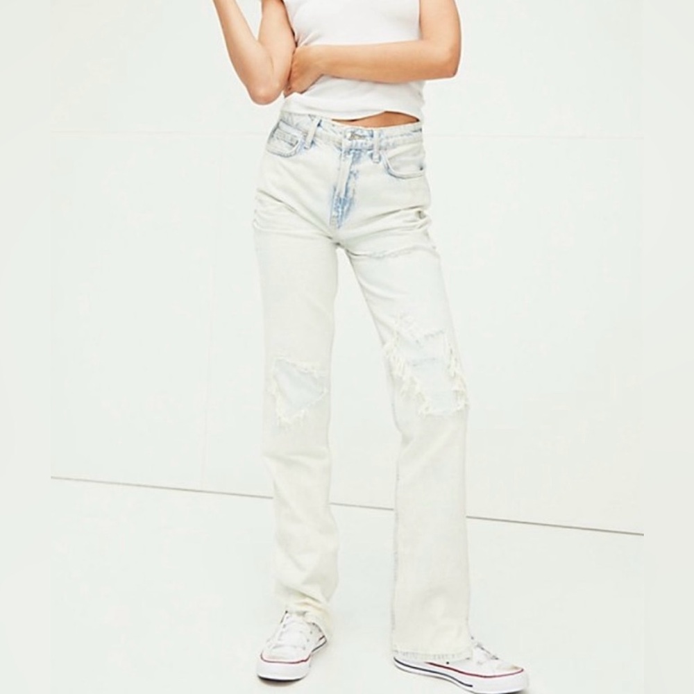 Free People My Own Lane Jeans - Bleach Wash